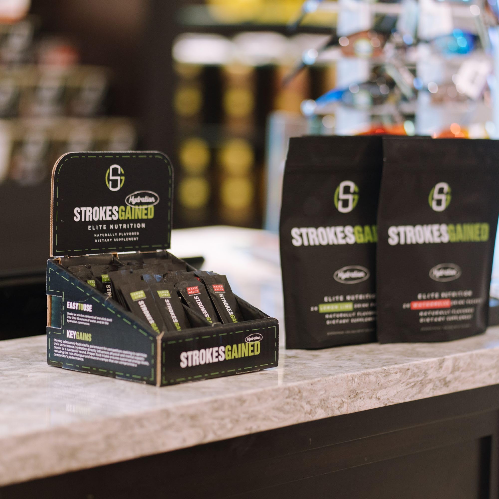 Strokes Gained Hydration orange packaging makes a thoughtful golf gift.