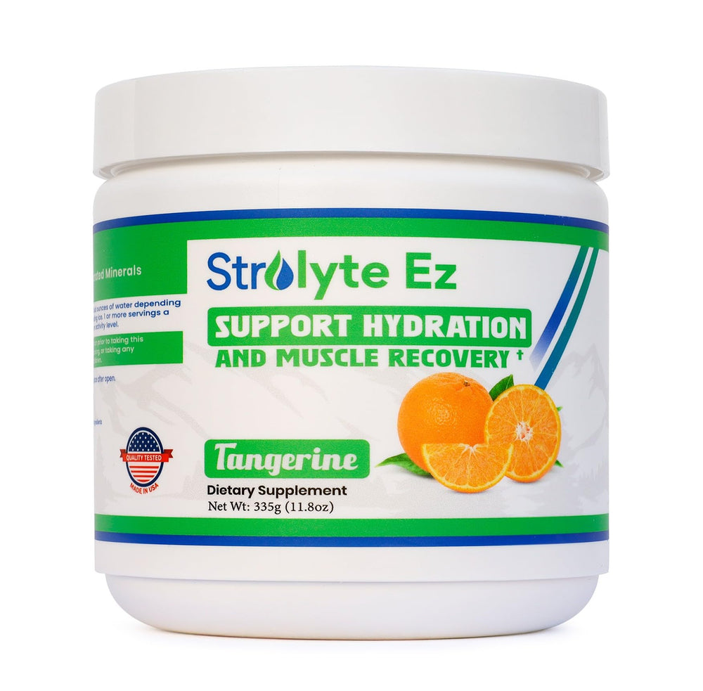 Strolyte Ez Keto electrolytes powder bottle with Tangerine flavor for hydration