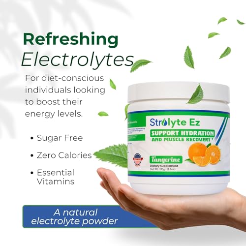 Strolyte Ez Keto powder poured into a glass for quick hydration