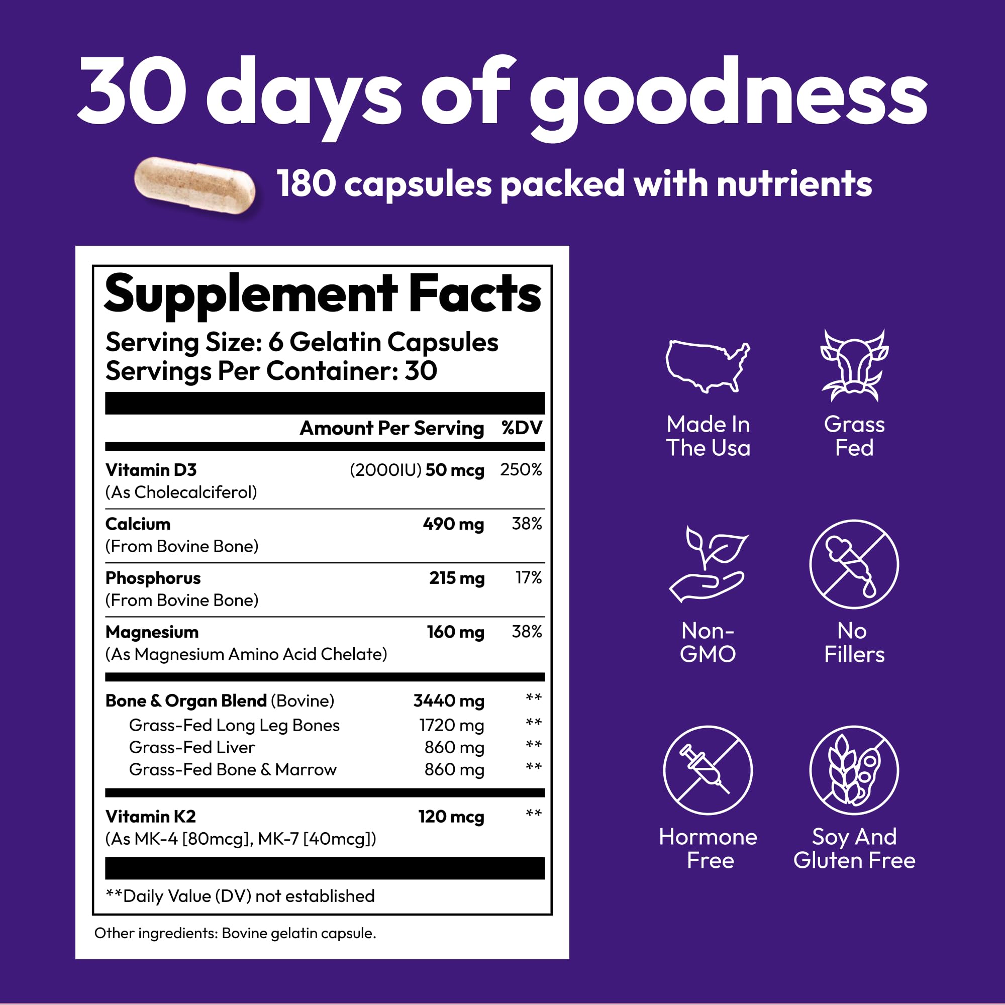 Illustration of daily dosage with Strong Jaw supplement.