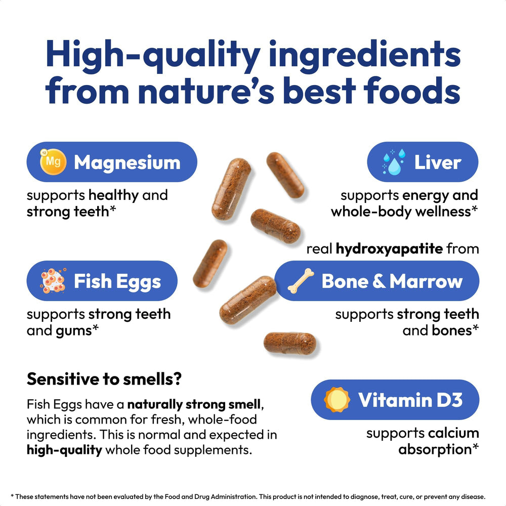 Strong Jaw Tooth Restore ingredients hydroxyapatite highlighted for enamel care