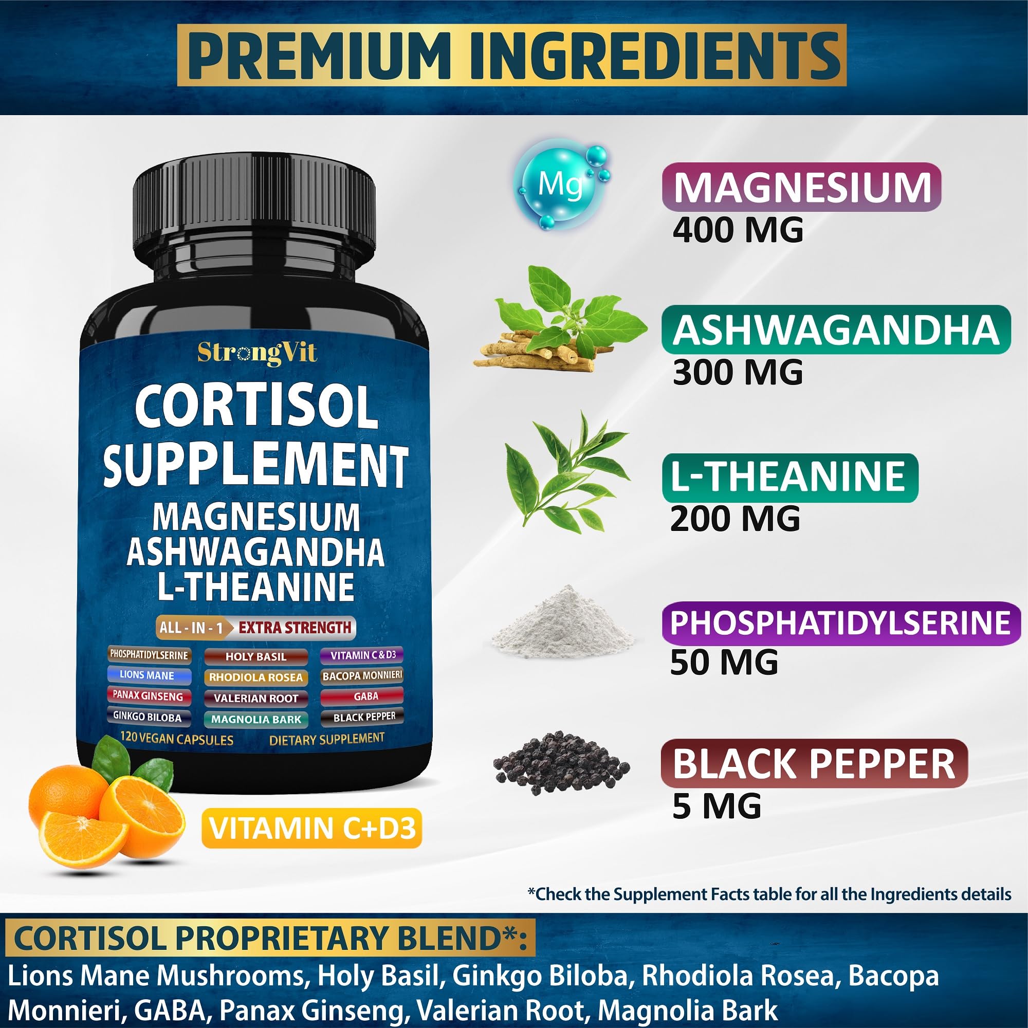 StrongVit capsules closeup highlighting high-potency sleep support.