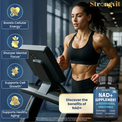StrongVit CoQ10 NAC D-ribose visuals suggesting a comprehensive ingredient stack