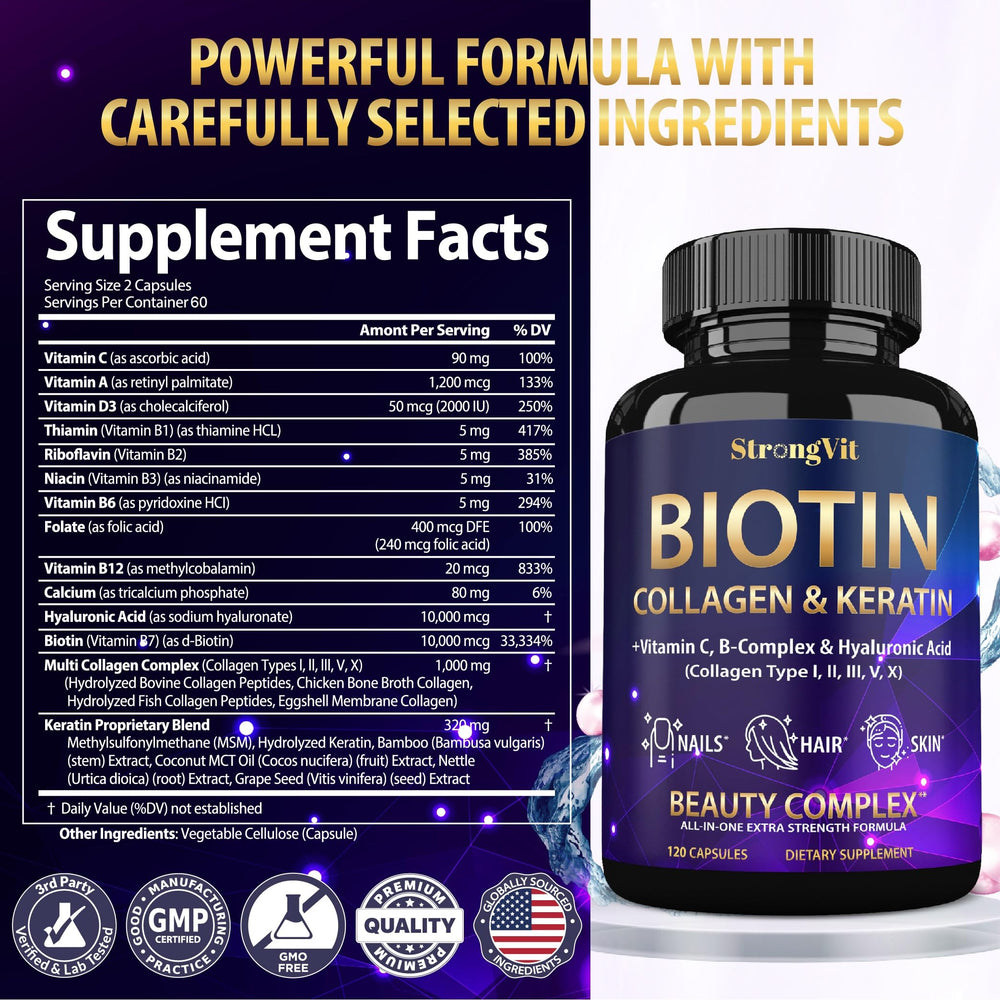 StrongVit gluten-free and GMO-free labeling appeals to quality-conscious shoppers.