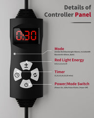 STRONIC red light therapy belt wrapped on back demonstrates ergonomic wear for home use.