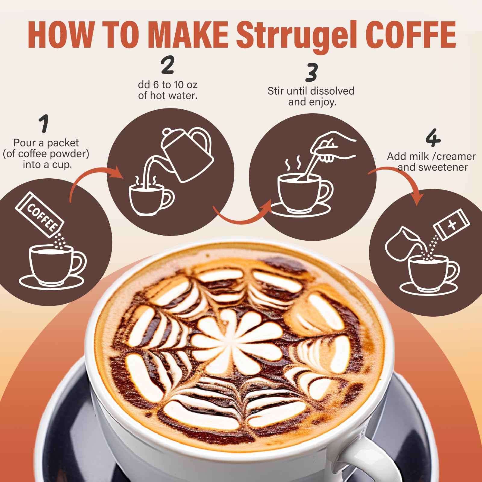 Strrugel Mushroom Coffee ashwagandha-l-theanine suggests calm focus support