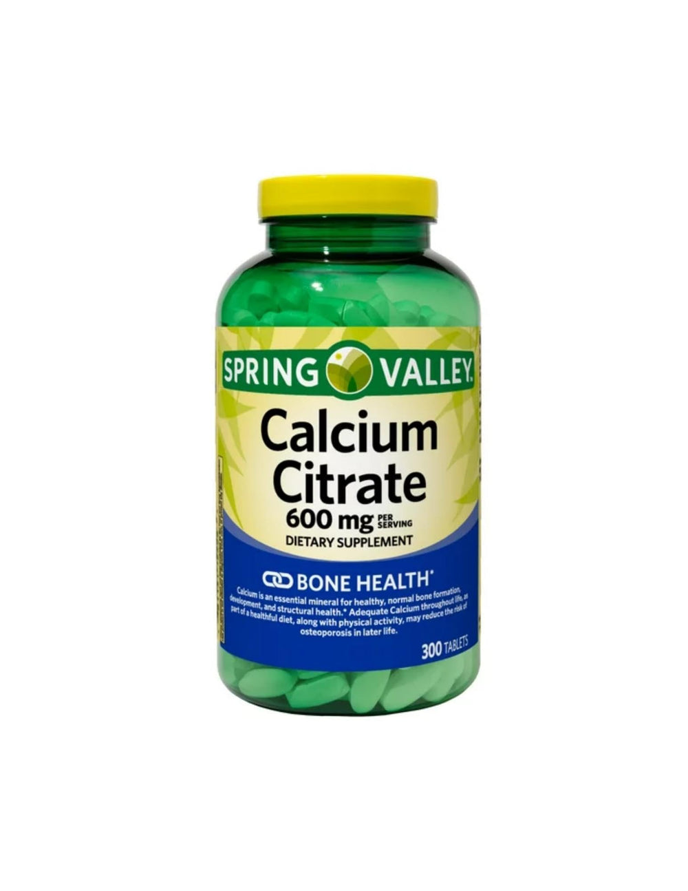 Pile of STS Home calcium citrate 600 mg tablets ready for daily use
