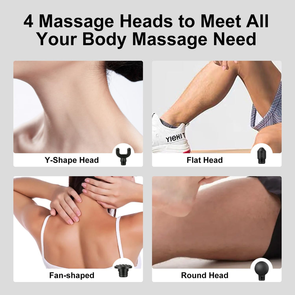 STYLANCE multiple attachment heads customize massages for different muscle groups