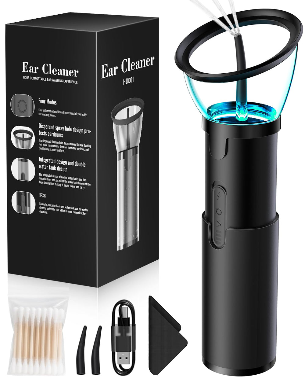 STYNGT ear wax removal kit front view highlighting portable design for home use