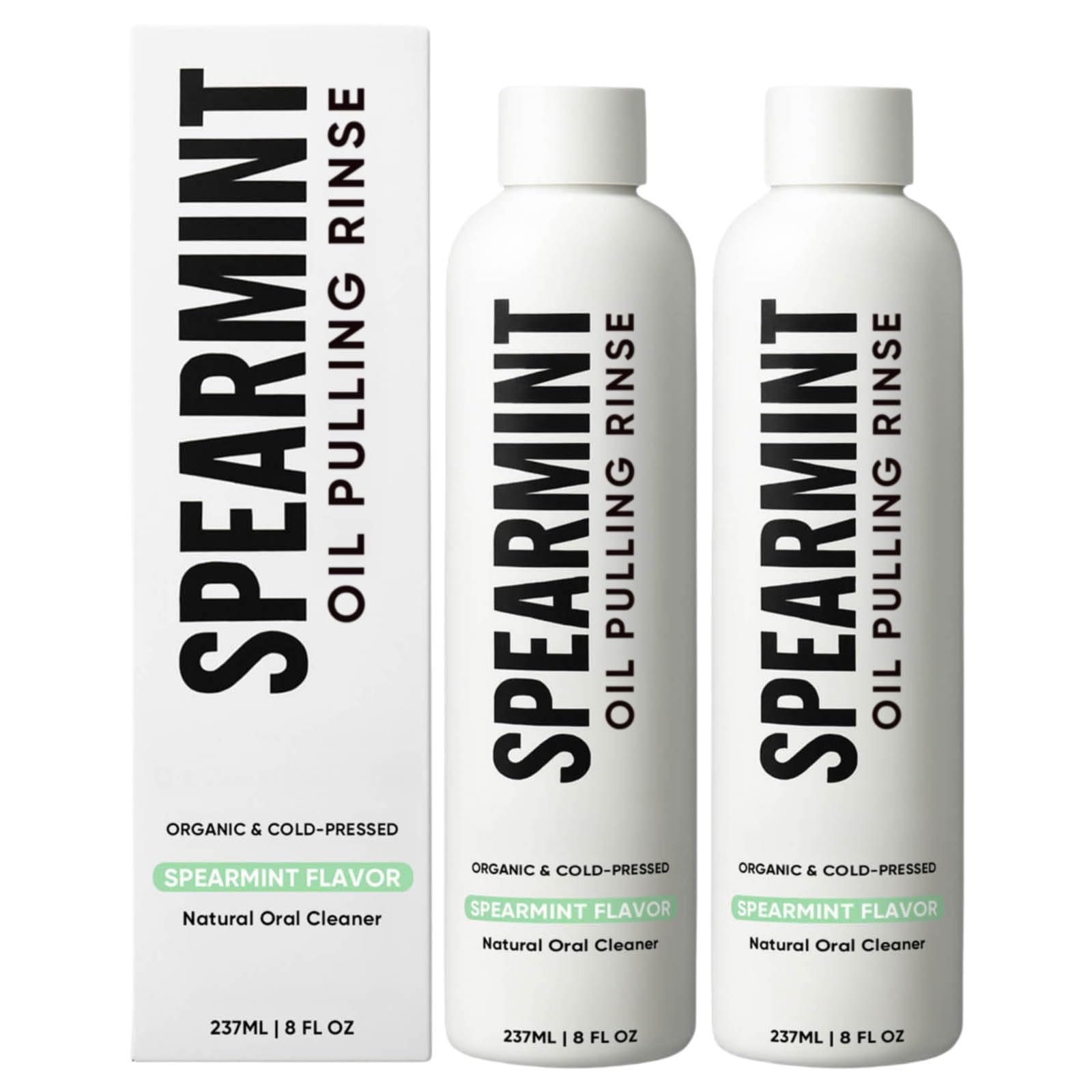 SUBMETIC Spearmint Oil Pulling Rinse bottle promotes fresh breath