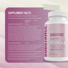 SUBSTANCE Nature’s Subsistence serving scoop indicating easy daily dosage.
