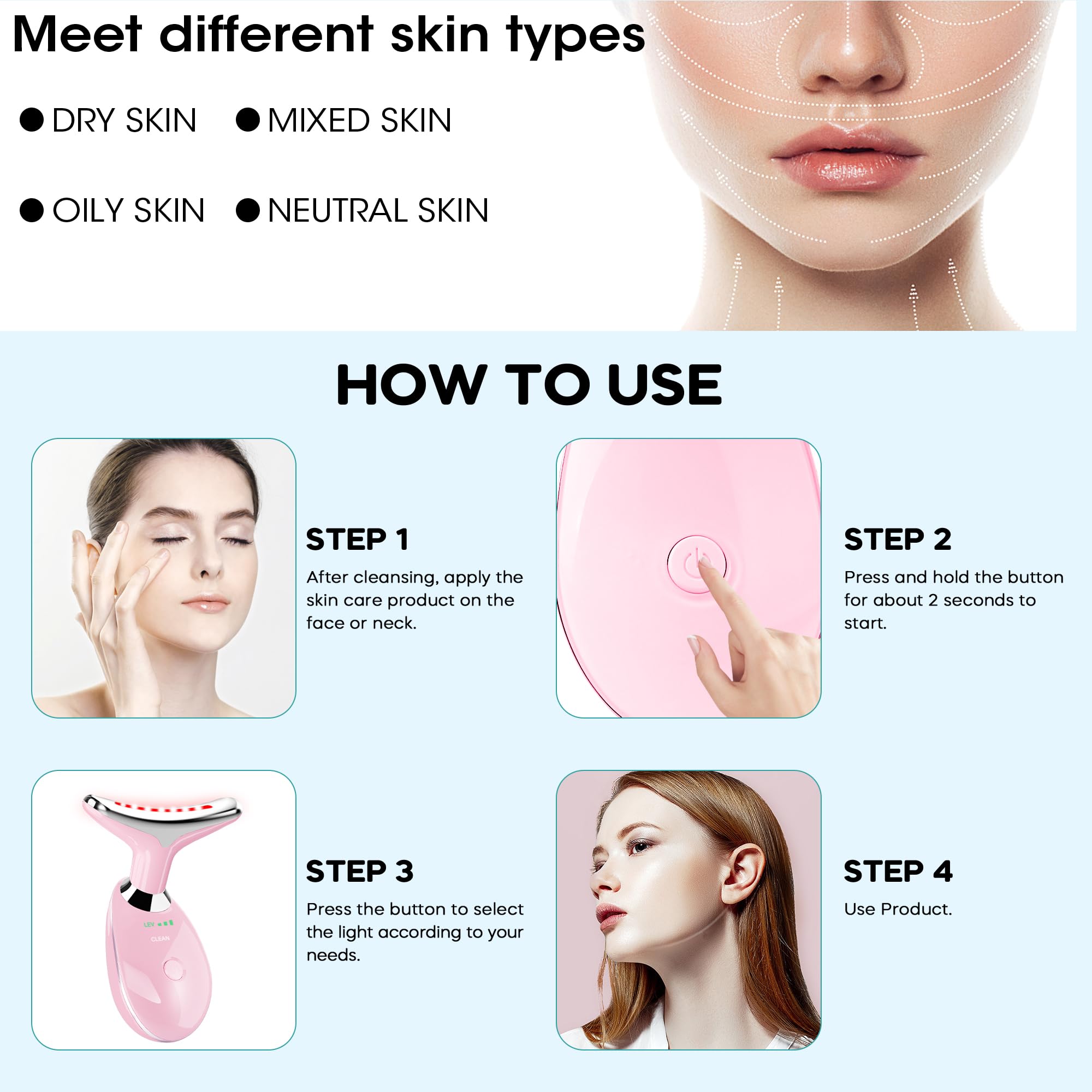 Suenohyu face-neck massager portable compact fits in bag for travel skincare