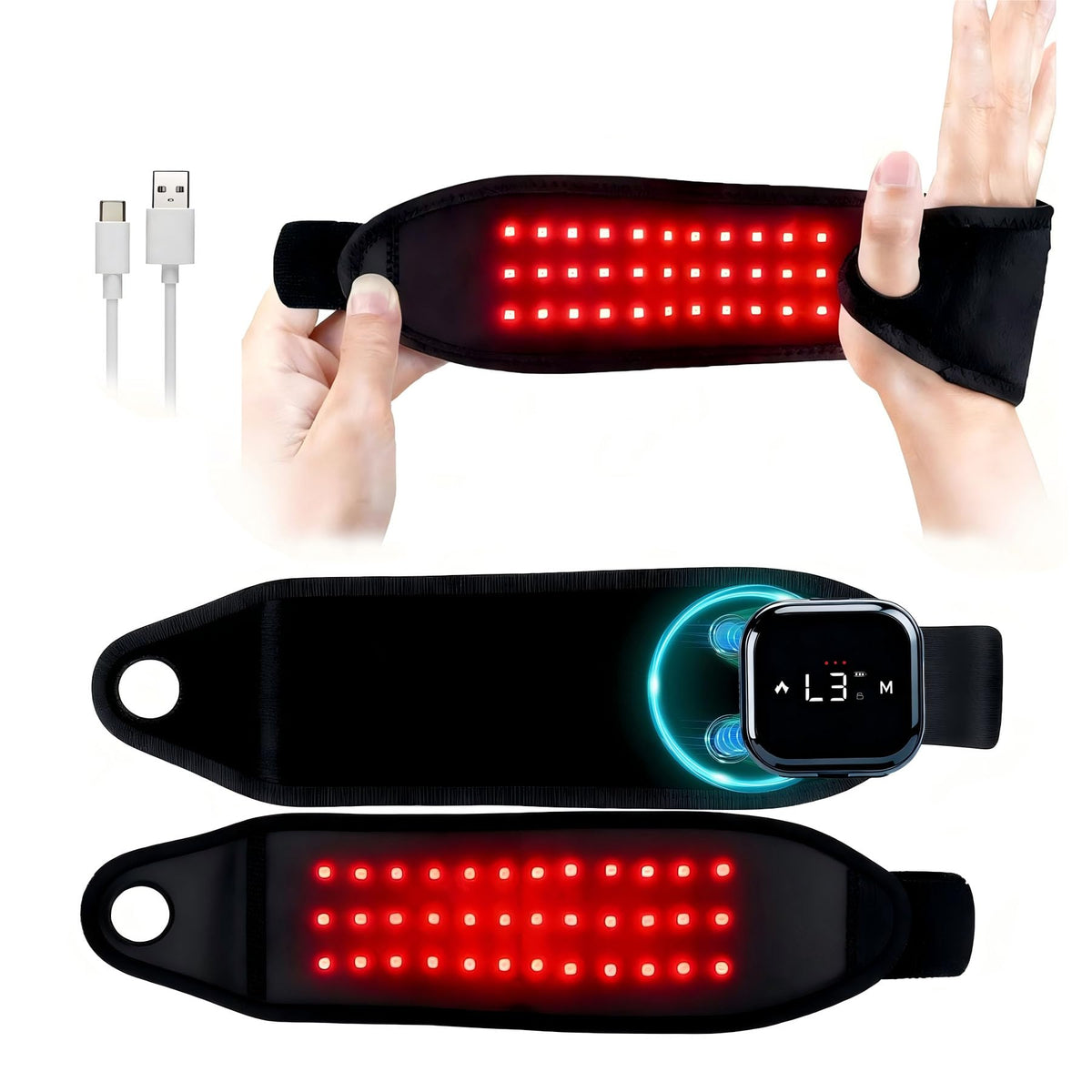 Suerbeaty red light device for hands — front view focused on comfort.