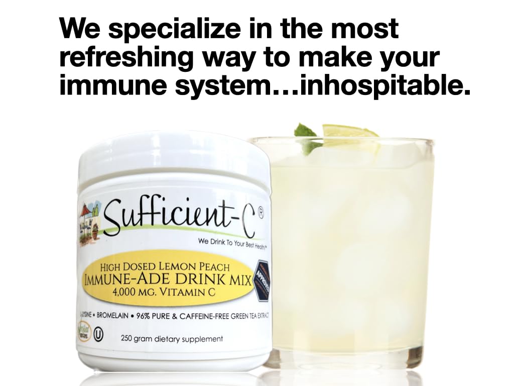 Close-up of Sufficient-C double-pack label highlighting value and non-GMO formula.
