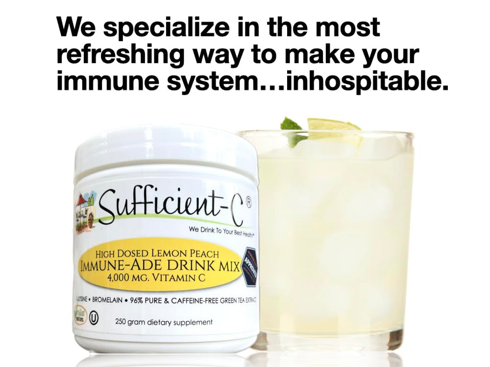 Close-up of Sufficient-C double-pack label highlighting value and non-GMO formula.