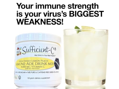 Sufficient-C lemon peach bottle back with nutrition panel for informed choices