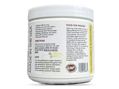 Nutrition panel of Sufficient-C showing 4000 mg vitamin C per serving