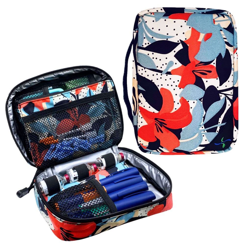 Sugar Medical insulated diabetes organizer front view with spacious main compartment