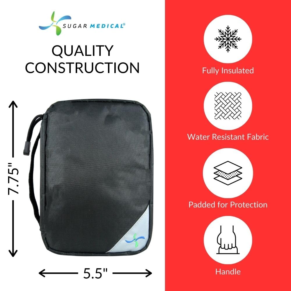 Sugar Medical Insulated Diabetes Organizer insulated pocket keeps contents cool on the go.