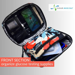 Sugar Medical insulated organizer mesh pocket for swabs and small items