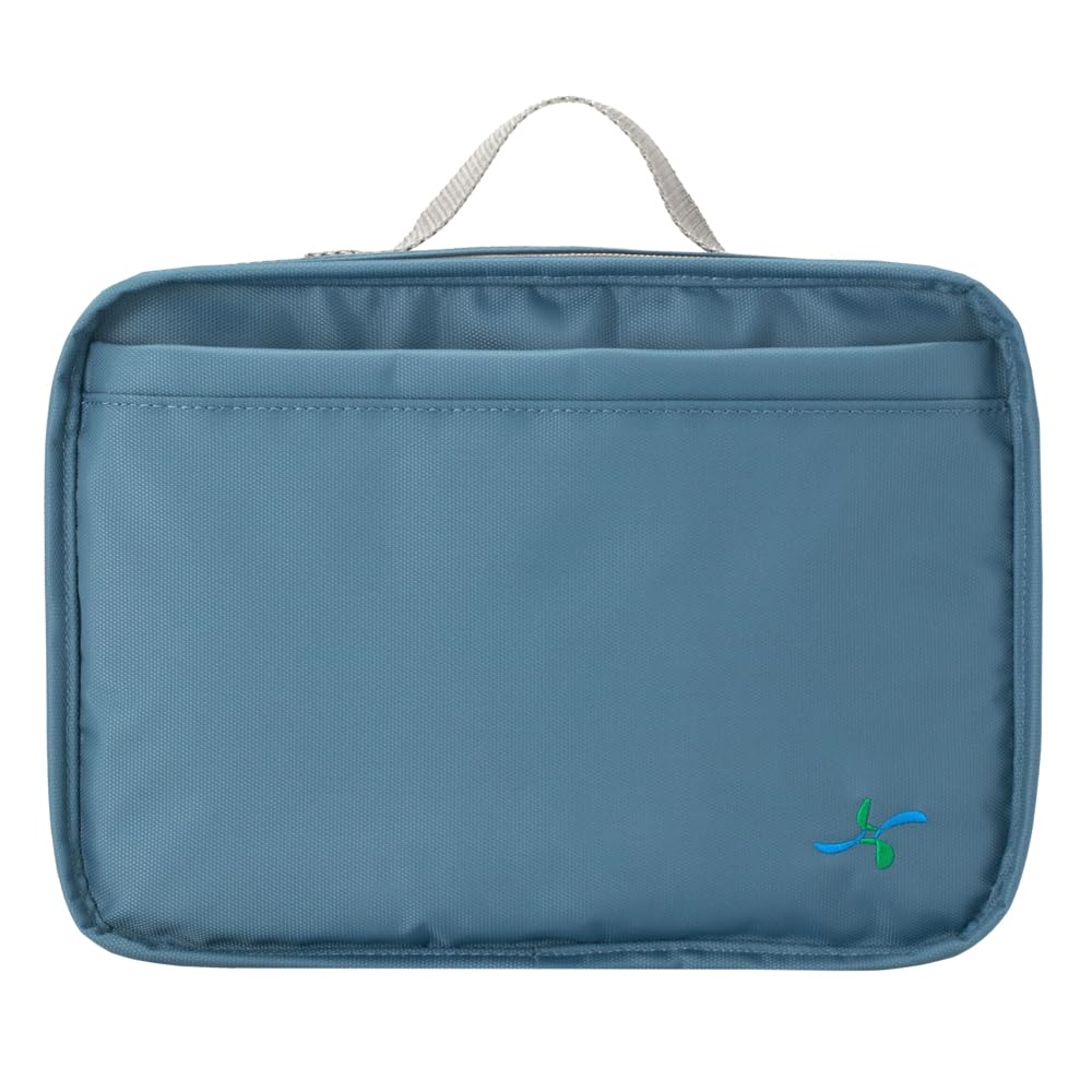 Sugar Medical insulated travel bag front view showing durable steel-blue design for diabetes supplies.