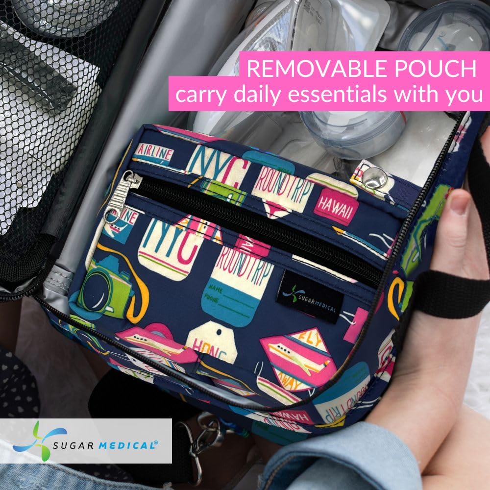 Sugar Medical insulated diabetic travel bag two exterior pockets for quick access