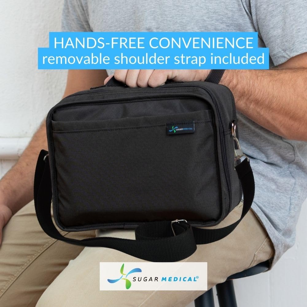 Sugar Medical portable pouch for test strips and small accessories.