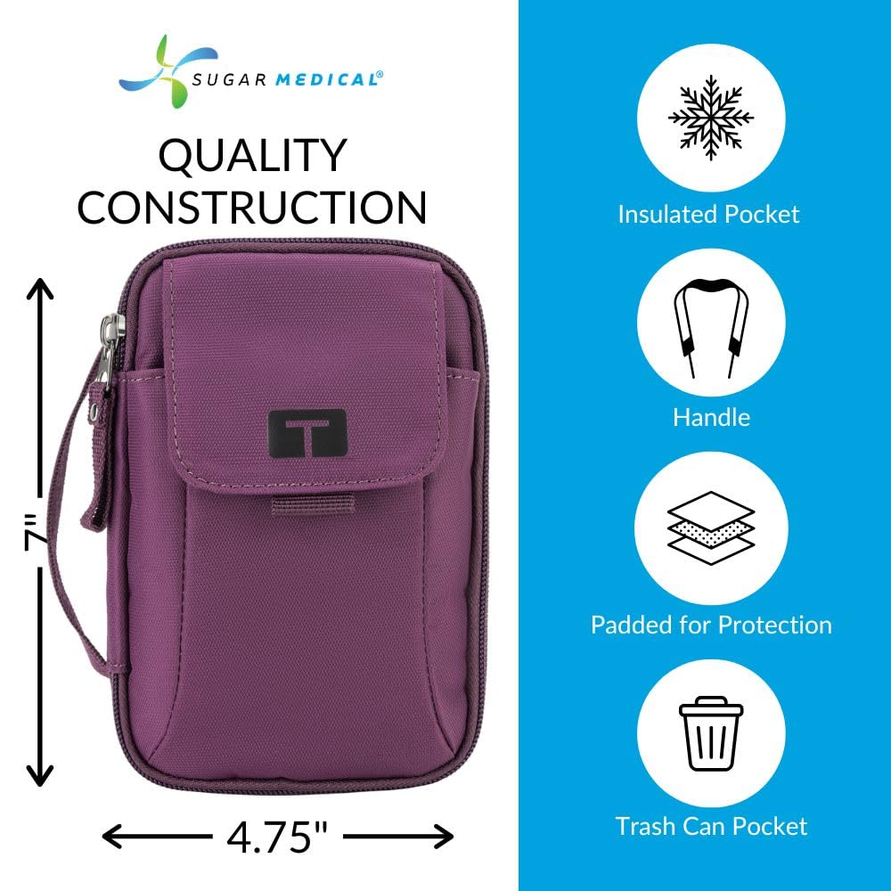 Compact padded bag protects diabetes gear during daily commutes.