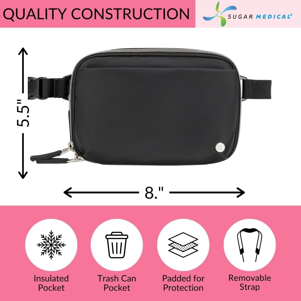 Sugar Medical waist-to-crossbody convert feature for flexible wear