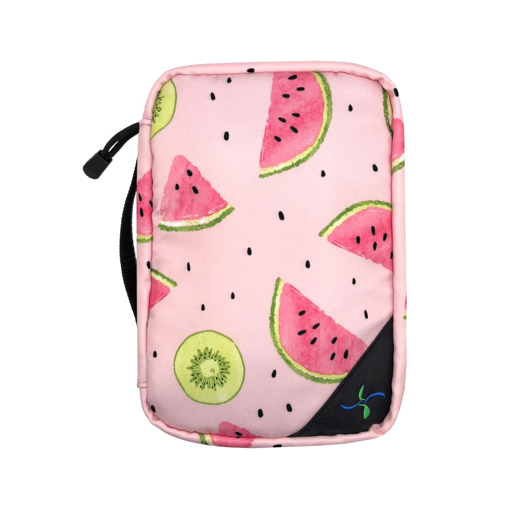Sugar Medical insulated diabetes organizer with watermelon pattern for on-the-go supplies.