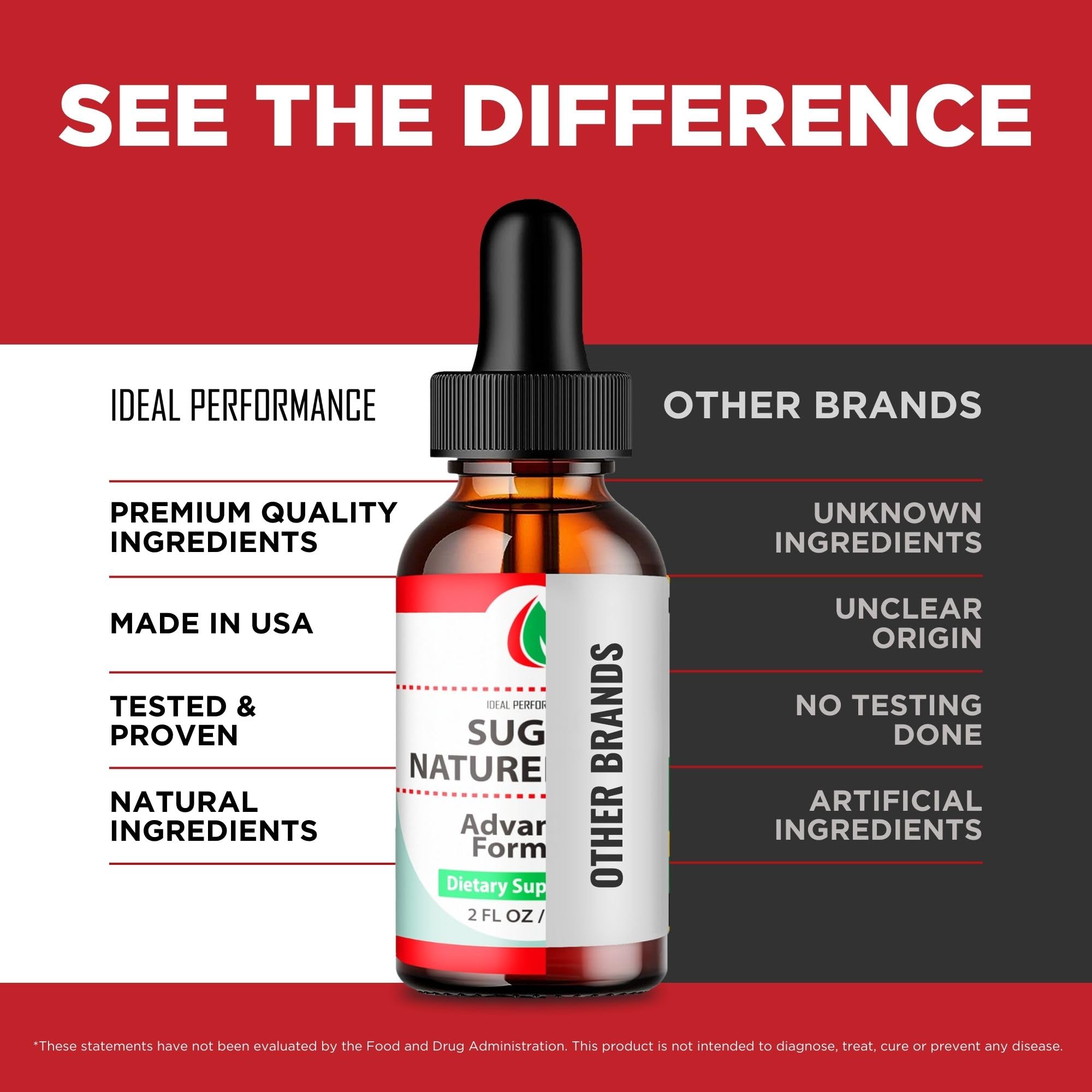 Sugar Nature Drops glass with liquid for everyday hydration use.