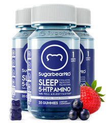 SugarBearHair Sleep Gummy jar front view, a tasty nightly ritual for calm evenings.