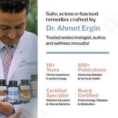 SugarMD Gluxion bottle label close-up showing vegan, non-GMO formulation and premium ingredients.