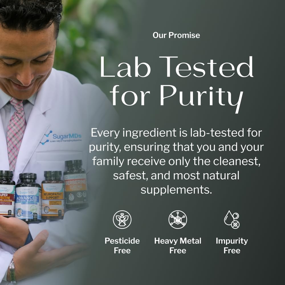 SugarMD third party lab tested badge reinforces purity and reliability