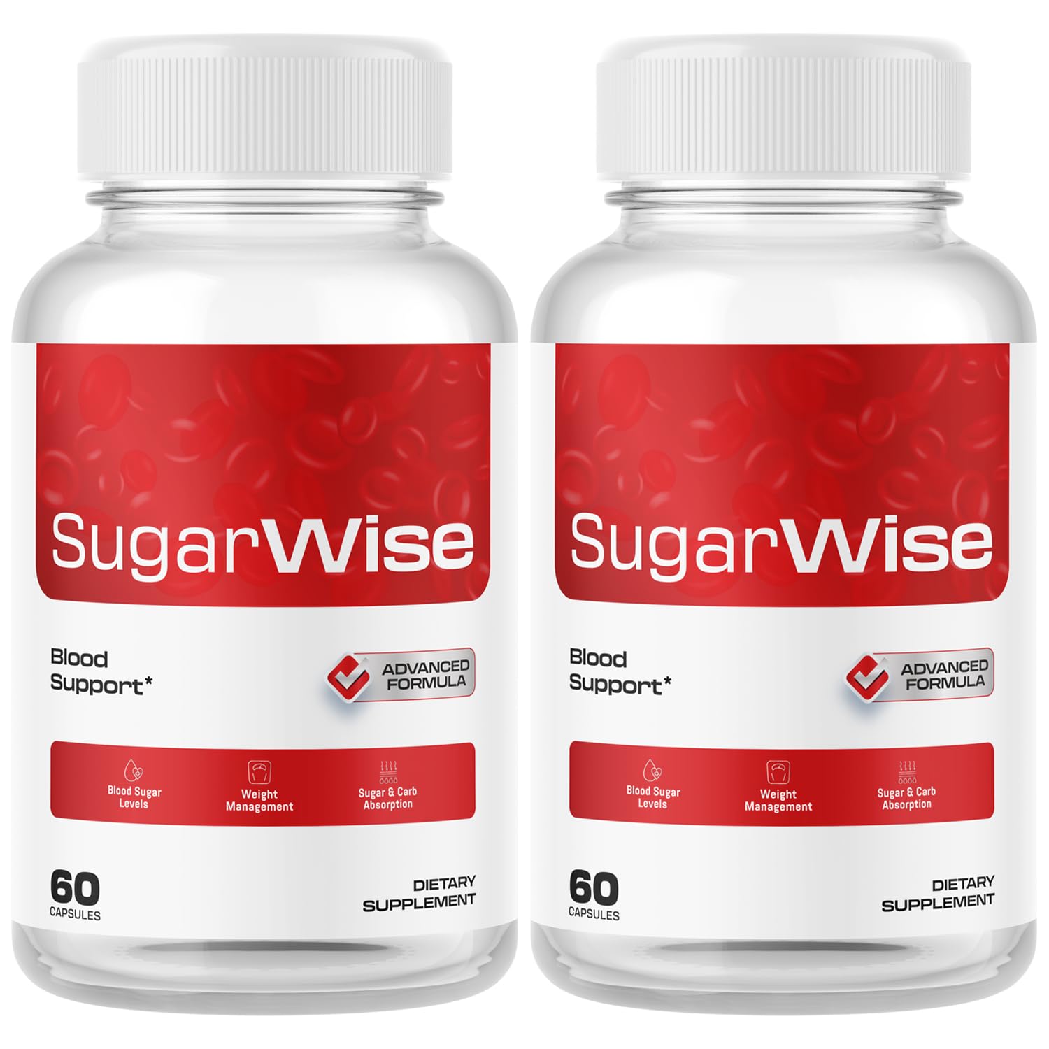 SugarWise bottle front with capsules for daily wellness.