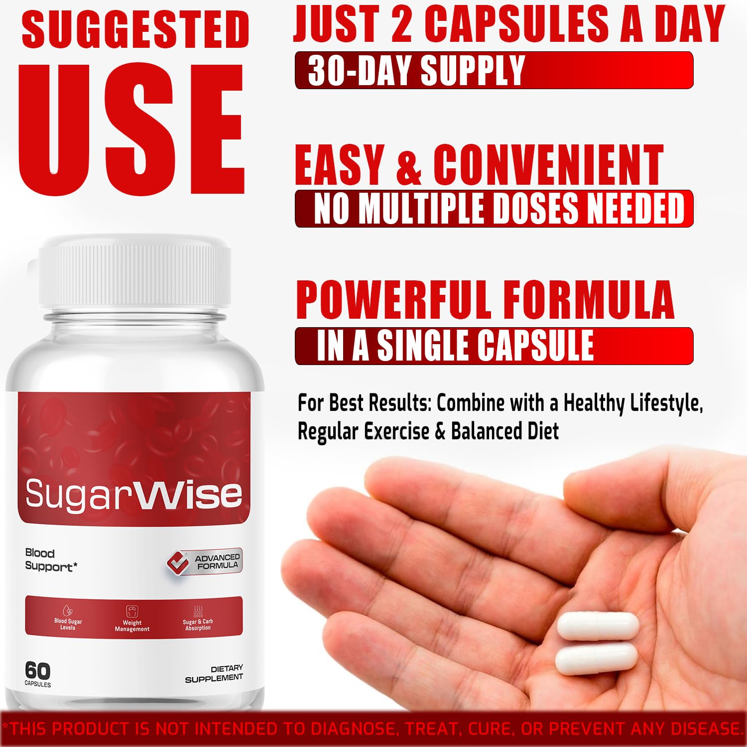 SugarWise label nutrition panel with key ingredients.