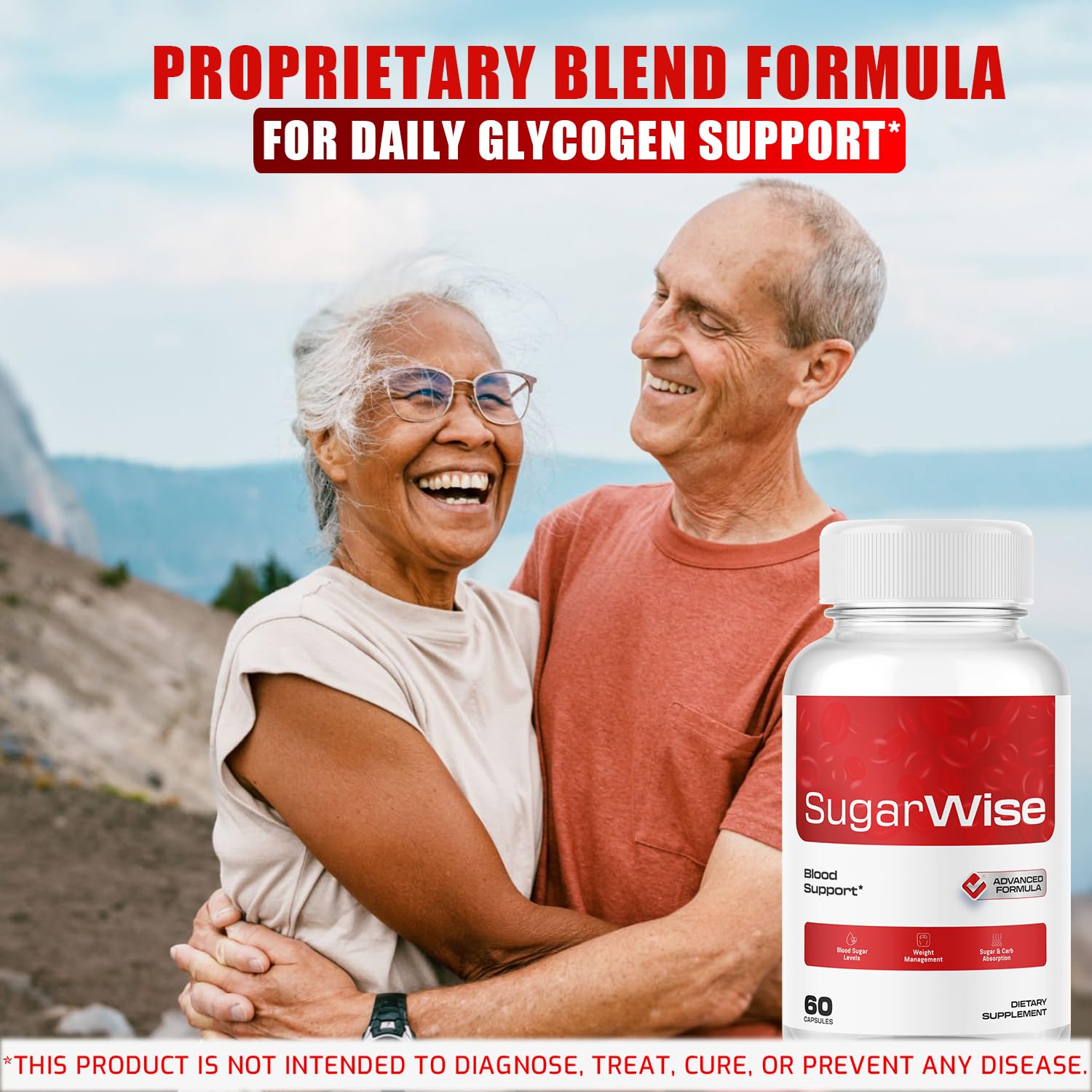SugarWise premium formula bottle label signaling high-quality daily support.