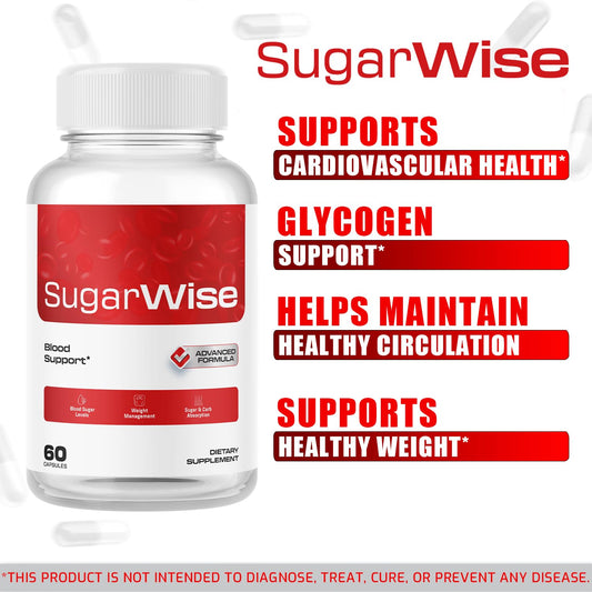 SugarWise support pills shown in sleek packaging for everyday use.