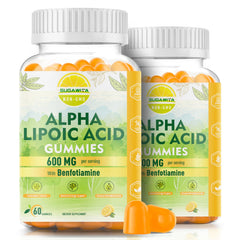 SUGAWITA Alpha Lipoic Acid lemon gummies bottle for daily energy and nerve support