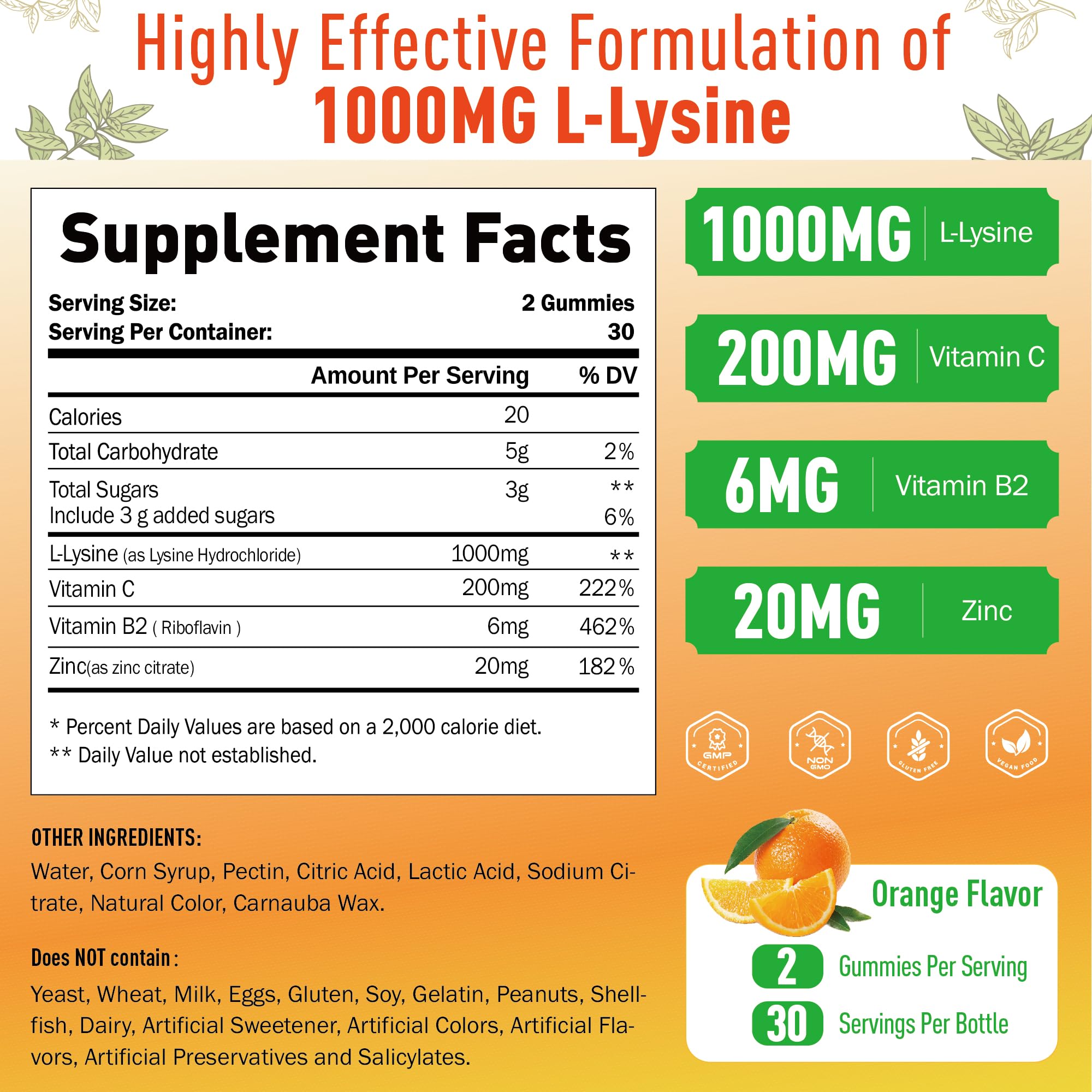 SUGAWITA Lysine Gummies chewy texture highlights easy daily intake.