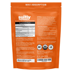 Suitly 120-count jar beside compact pouch indicating long-lasting fitness supply