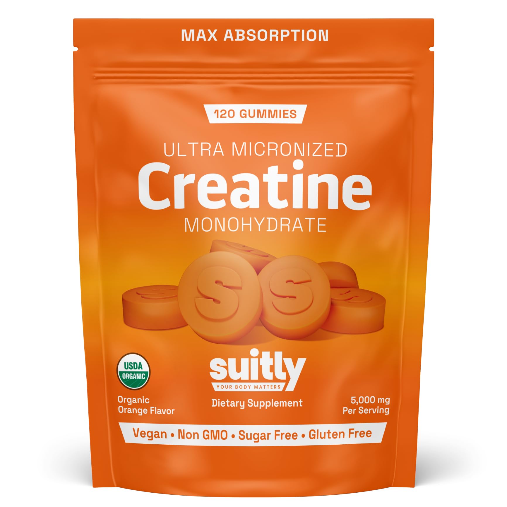 Suitly orange-burst flavor on label suggesting organic taste and refreshing energy