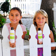 Sulfate-free formula badge on My Hair Helpers bottle