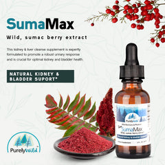 Sumamax raw sumac berries closeup shows natural ingredients for holistic wellness.