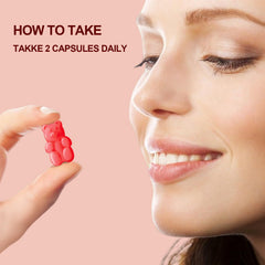 SumDIP gummies dispensed from bottle into hand.
