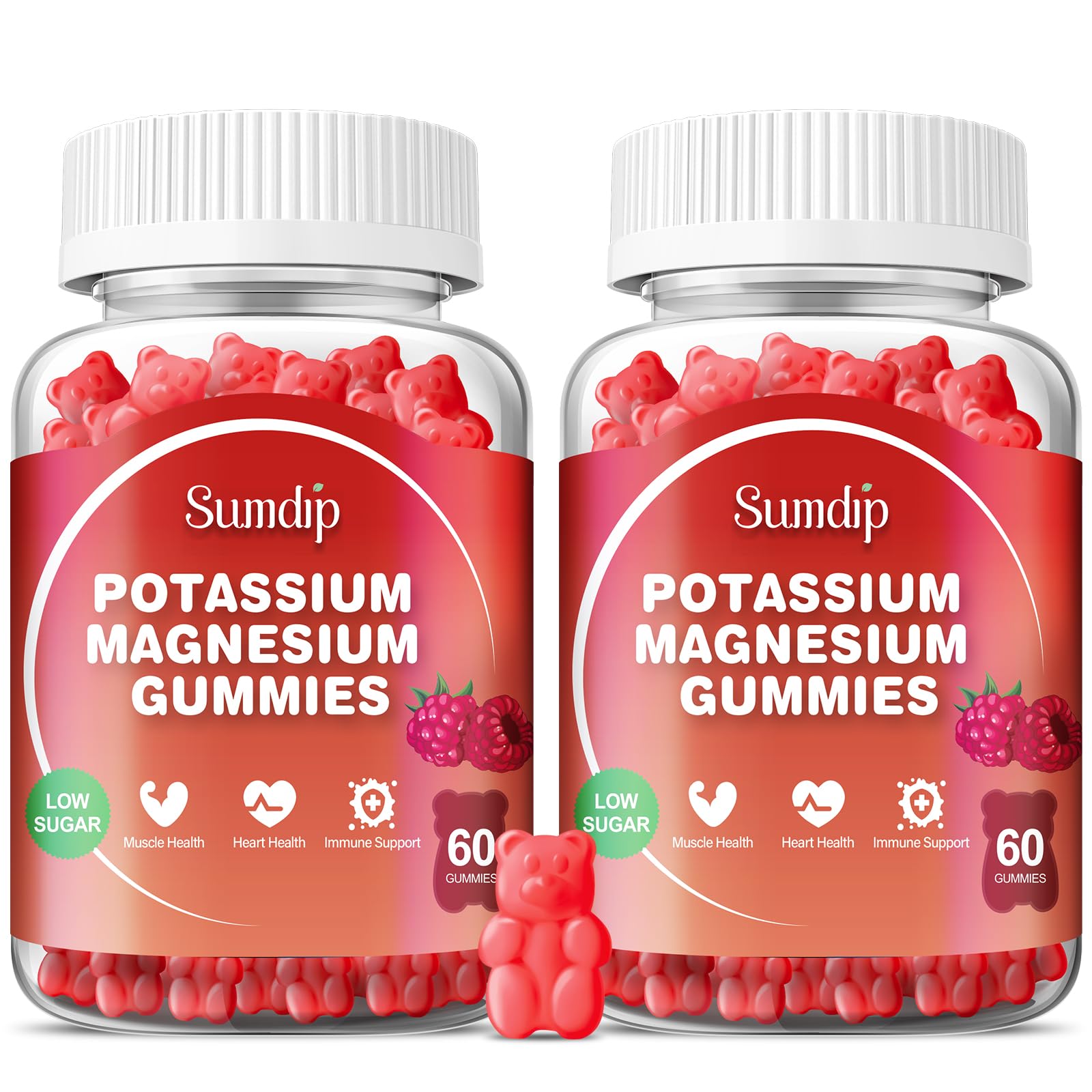 SumDIP Magnesium Potassium Gummies bottle for daily support.