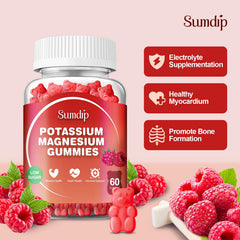 Close-up of SumDIP gummies showing chewy texture and raspberry taste.