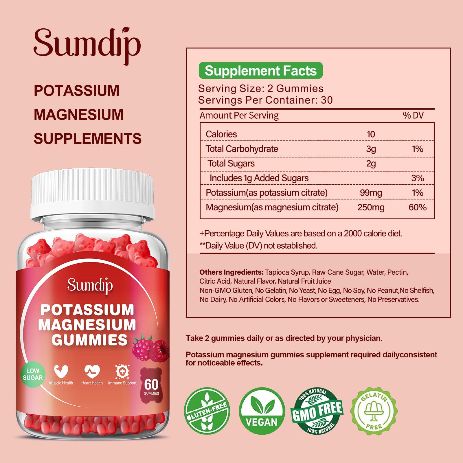 SumDIP raspberry flavored gummies pack on shelf.