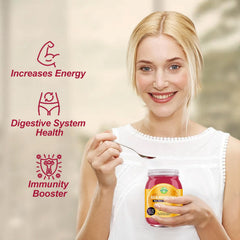 SumDIP gel with elderberry and ginger infusion for flavor and aroma.
