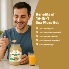 SumDIP Sea Moss Gel packaging emphasizing freshness and quality.